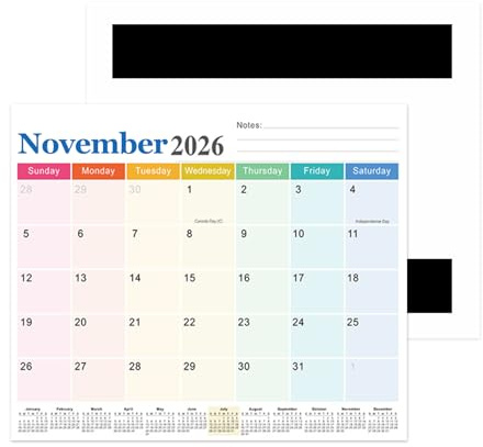 Loyimioo Magnetische Kühlschrank Kalender Planer (Juli 2025 bis Dezember 2026) Abreißen Monatlichen Kalender mit Starken Magneten Dickes Papier Große Schreibblöcke für Küche Haus Büro Organisation