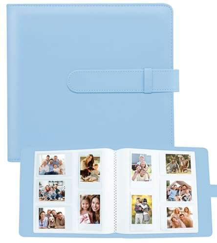 360 Pockets Photo Album for Fujifilm Instax Mini LiPlay 13 12 11 90 70 9 8+ 8 7S Instant Camera/Mini Link SP-1 Printer, Polaroid Snap Touch PIC-300 Z2300 Mint Camera Printer (Blue)