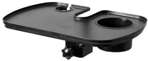 Suoumwa Cup Holder Integrated Microphone Stand Tray Multifunctional Rack with Utility Shelf for Sound Card for Music Stand