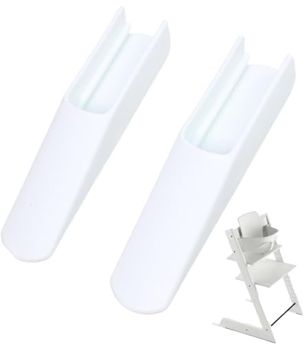 TAKONE Kippschutz Tripp Trapp 2 Stück Sitzverlängerung Stokke Zubehör Weiß | 2 Stück Kippschutz, Sitzverlängerung, kompatibel Stokke Tripp Trapp, weiß, rutschfest