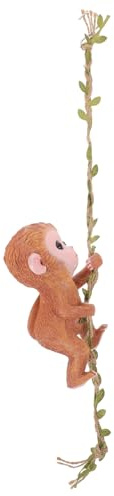 GARIOUANS Hängende Affenfigur aus Harz mit Glatten Kanten und Leichtem Design Handgefertigte Baumdekoration für Garten und Außenbereich Tragbare Klettertier Deko
