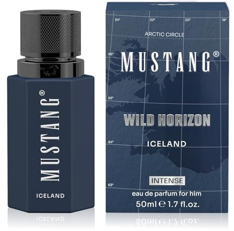 MUSTANG WILD HORIZON ICELAND Parfüm Herren 50 ml I Aromatisch-holziges Eau de Toilette Herren I Männer Parfüm für jedes Alter I Frisch, belebend & natürlich I Mit Zitrone, Moos, Patchouli & Moschus
