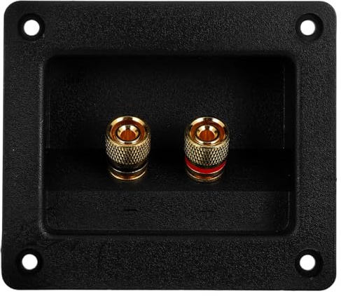 Mikikit Way Terminali Altoparlante in Rame Massiccio per Subwoofer Morsetti Audio DIY per Cassa Stereo Connettore Speaker Fai da Te Morsettiera Altoparlante per Progetti Hifi e Auto