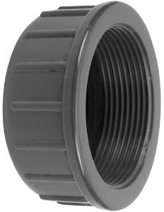 Mega Eindkap PVC-U 1/2 binnendraad 10bar grijs type vlak
