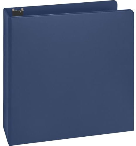 Business Source - Round Ring Binder, w/ Pockets, 2, Dark Blue, Sold as 1 Each, BSN16464