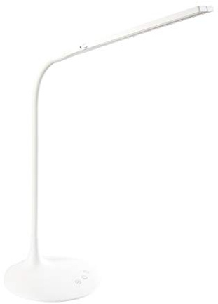 GENIE TL48 USB aufladbare LED Schreibtischlampe/Leselampe mit 2 beweglichen Lichtleisten, Timer, stufenlos dimmbar über Touchsensor, weiß