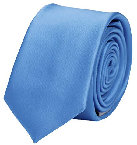Fabio Farini - Herren Krawatte 6cm Breite einfarbig - elegante Unifarben Männer Schlipse für Arbeit Business Anzug Büro Blau Himmelblau