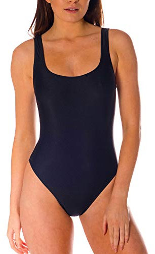 Kiniki Black Ladies Swimsuit One Piece Backless Women's Monokini - Handmade in England