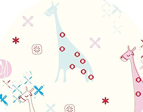 Fenstersticker No.515 Kreise Dreaming Giraffe 5er Set Geometrie Rund Tiere Fenstersticker Fensterfolie Fenstertattoo Fensterbild Fenster-Deko Fensteraufkleber Fensterdekoration Glas-Sticker Größe: 128cm x 122cm