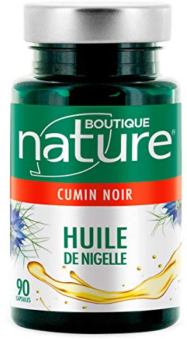 Boutique Nature - Complément Alimentaire - Huile de Nigelle - 90 Capsules Marines - Renforce les défenses immunitaires.