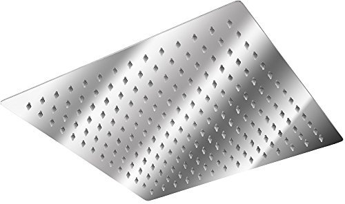 TecTake Douche en Acier INOX à Effet Pluie Douche de tête Pomme pommeau - diverses modèles - (Carrée 30x30cm | No. 401600)