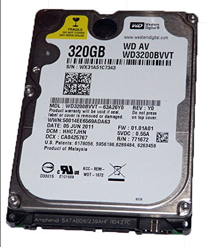 Disque dur SATA 2,5 compatible avec Western Digital Scorpio WD3200BEVT 320 Go