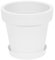Prosperplast Blumentopf Übertopf inkl. Untersetzer 15.5 x 14.5 cm Weiss Blumenkübel Pflanzkübel Pflanztopf Kunststoff Lofly