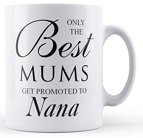 Finger prints - Only The Best Mums Get Promoted to Nana - Mother Gift Mug, Ceramic, 11fl.oz.