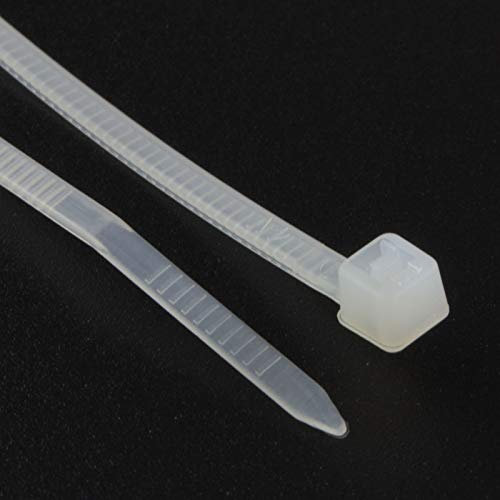 enTie Natural White Cable Ties 2.5mm x 200mm Nylon 66 UL Approved [100 Pack] [200mm x 2.5mm]