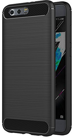 AICEK Honor 9 Hülle, Schwarz Silikon Handyhülle für Huawei Honor 9 Schutzhülle Karbon Optik Soft Case