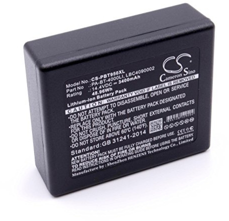 vhbw Akku kompatibel mit Brother TD-2130NHC, TD-2130N, TD-2130NSA Drucker Kopierer Scanner Etiketten-Drucker (3400 mAh, 14,4 V, Li-Ion)