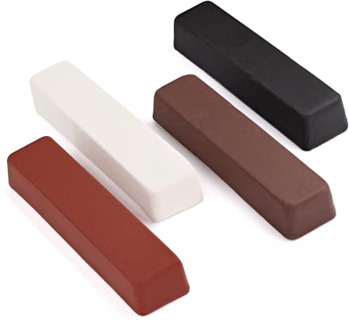 Drixet 4 Piece Polishing, Buffing & Cutting Compound Kit - Set Includes: Black Emery, Brown Tripoli, White Diamond & Red Rouge 4 Oz. Compounds