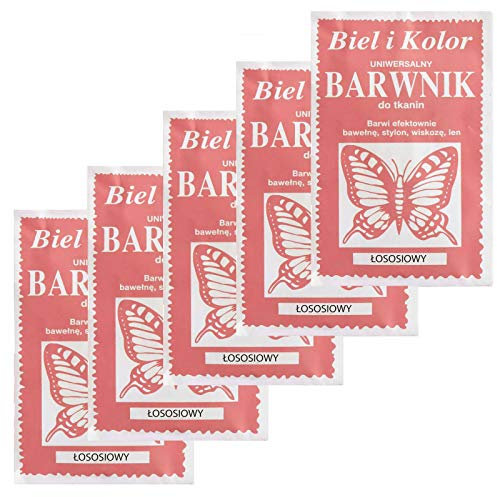 5 x 10g Batikfarbe Textilfarbe Stofffarbe färben, bitte Farbmix wählen, Farbe:lachsfarben