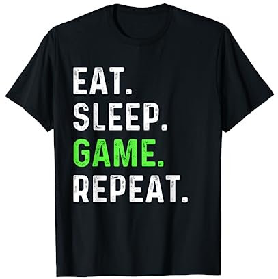 Eat Sleep Game Repeat Funny Gaming Gamer Gift T-Shirt