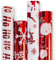 RUSPEPA 4 Rouleau De Papier D'Emballage Rouge Et Blanc Avec Un Éclat Métallique - Collection D'Éléments De Noël - 76 cm X 305 cm Par Rouleau