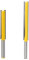 Gasea 2pcs 1/4 Shank Extra Long Straight Router Bit 2 3 Long Cutting Trimming Cutter for Woodworking