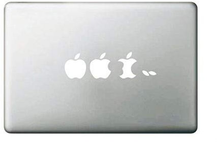 Autocollant pomme croquée pour macbook 13, 15 et 17 pouces