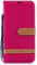 Huzhide iPhone SE 2020 Case iPhone 7/8 Case Shockproof Flip PU Leather Denim Fabric Wallet Phone Case with Magnetic Stand Card Slots TPU Slim Bumper Protective Cover for iPhone SE 2020/7 / 8 - Red