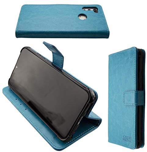 caseroxx Bookstyle Handytasche für Gigaset GS4 / GS4 Senior in hellblau – Klapphülle aus Kunstleder mit Kreditkartenfächern, Magnetverschluss, Standfunktion & Rundumschutz für Display und Gehäuse