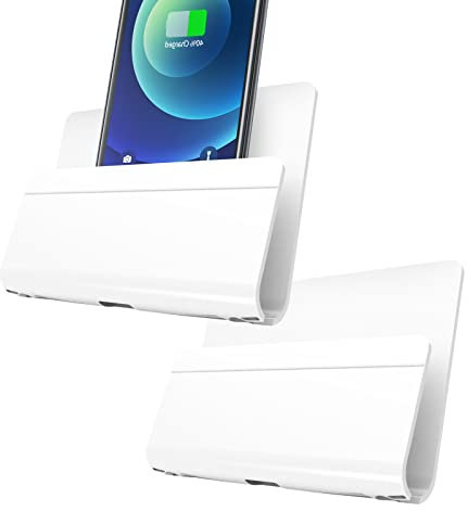 Ladehalterung Handy Wandhalterung Handyhalterung Universal Wandhalterung für das Telefon für Wand kompatibel mit Klebeband für Handy/Tablets/Mobiltelefon(weiß, 2 Stück)