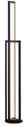Lucande LED Stehlampe 'Hylda' dimmbar (Modern) in Schwarz aus Aluminium u.a. für Wohnzimmer & Esszimmer (2 flammig,) - LED-Stehleuchte, Floor Lamp, Standleuchte, Wohnzimmerlampe, Wohnzimmerlampe