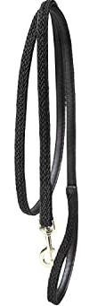 Kentucky - Geflochtene Nylon Pferde Leine schwarz 2m