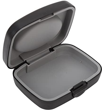 Hearing Aid Protective Case - Portable Pocket Size Hearing Aid Storage Box Protection Box Ideal for Home, Outdoor, Travelling(Black)