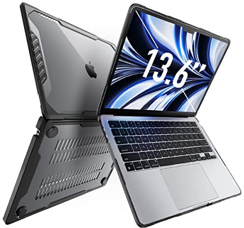 SUPCASE Unicorn Beetle - Cover rigida per MacBook Air 13,6 (M3/2024, M2/2022) A2681, a doppio strato per MacBook Air 13,6 con Touch ID (nero)