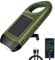 prunus Linterna de Emergencia con Manivela, Linterna Led Recargable por USB, Linterna Pequeña con Hebilla para Senderismo, Linterna Dinamo con Manivela y Panel Solar para Exteriores/Camping/Apagones.