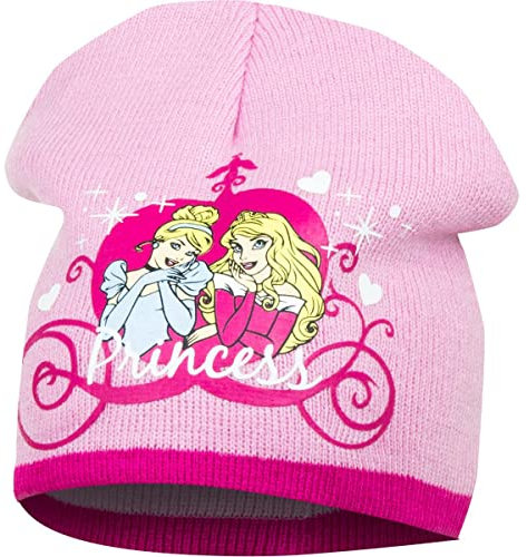 OSAB 44029 Kinder Beanie Mütze Disney Frozen Die Eiskönigin Anna ELSA Mädchen (rosa, 54cm)