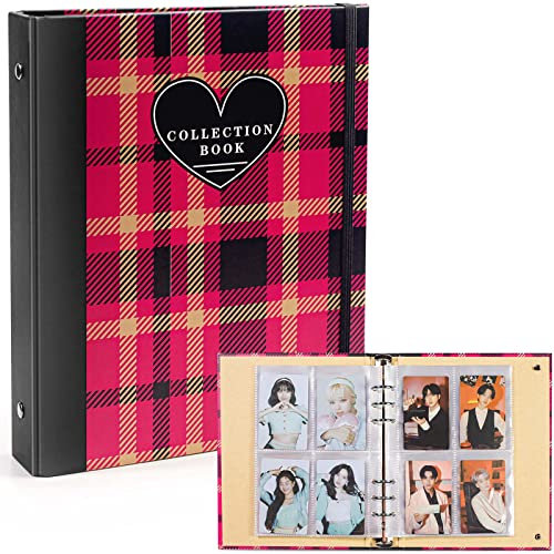 tutata Kpop Photocard Binder, Kpop Photocard Holder Book with Elastic Cord, 25 Sleeves, Hard Cardboard