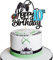 SYKYCTCY 1 Pack Happy 10th Birthday Cake Topper Glitter Video Game Cake Pick Game On Controllers Tenth Cheers to 10 Years Cake Decoration for Game Theme Happy 10th Birthday Party Supplies Black