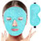BeeVines Cooling Eye Mask, 2 Pack Gel Cold Eye Mask for Puffy Eyes, Eye Mask for Dark Circles, Dry Eyes, Cold & Warm Sleep Compress for Post Surgery, Puffiness, Allergies (04 Blue Face & Eye)