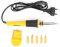 TICFOX 7 Teilige Pyrographie Stift, Werkzeug Bügelbürste Leder Brandmalerei Werkzeug EU Stecker 220V 40W für Leder, Holz, Kunsthandwerk, Elektro Holzofen