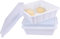 LUVCOSY 2 Boîtes à Pizza avec Couvercle, Bac à Pâton Boîte Alimentaire Plastique, Caisse de Levée pour Fermenter Pâte Pizza et Pain Conservation, 30 x 30 x 9 cm Empilable, Pizza Récipient Accessoire