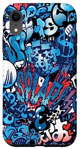 Blaue Graffiti-Kunst-Handyhülle Hülle für iPhone XR