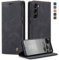 owlhold Cover per samsung S23,Cover Samsung Galaxy S23 5G Magnetica Portafoglio Flip[Antiurtoo][Cavalletto][Carta Fessura] Custodia Pelle per Samsung Galaxy S23-Nero