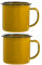 Genérico 2 Uds Taza Retro Esmaltada Para Beber Agua, Té y Uso en Oficina