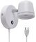 Aisilan Wandleuchte Weiß – 5W dimmbare LED-Wandlampe mit Kabel und Stecker, Touch-Schalter & 3 Farbmodi, ideal für Schlafzimmer, Wohnzimmer