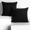 DecoKing 2 Kissenbezüge 50x60 cm Jersey 100% gekämmte Baumwolle Reißverschluss schwarz Amber