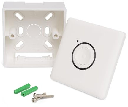 Aufputz Countdown Timer - Zeitschalter Programmierbarer Schaktzeit 2 bis 120 Minuten - Ausschalttimer mit LED Anzeige und Aufputzdose, Wandschalter Lichtschalter mit Timer