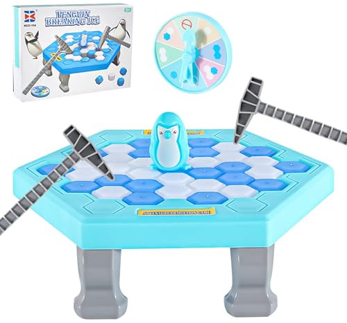 Rettet den Pinguin Kinder Brettspiel, Pinguin Fluchtspiel, Hammer Eisbrecher Spiel, Tischspiel Spielzeug, für 2–4 lustiges Familien-Brettspiel, Kinder ab 3 Jahren und Erwachsene, Pinguin Fallenspiel