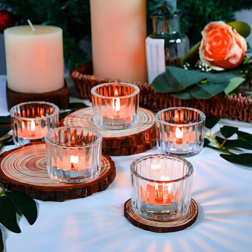 11 Pièces Bougeoir en Verre Transparen, Mini Porte Bougeoir, pour Décoration de Bougies, Décoration de Mariage, Lanternes, Décoration de Table