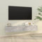 Canditree Ensemble Meubles TV Suspendu, 200 cm Meuble TV Mural avec Rangement, étagère TV Flottante pour Salon (Gris béton)